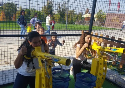 cañones de bolas parque europa ocio colegios cumpleaños